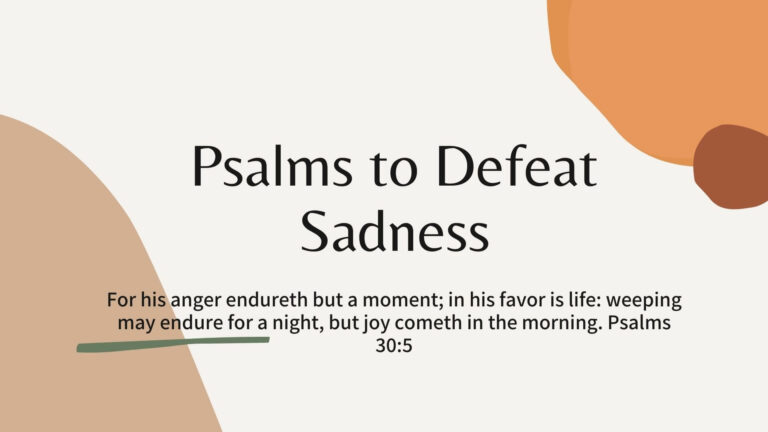 psalms about sadness