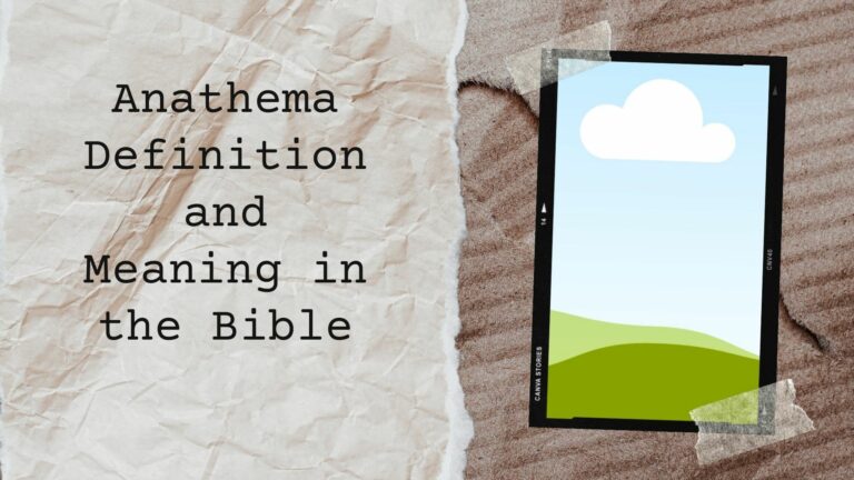 Anathema Definition and Meaning in the Bible