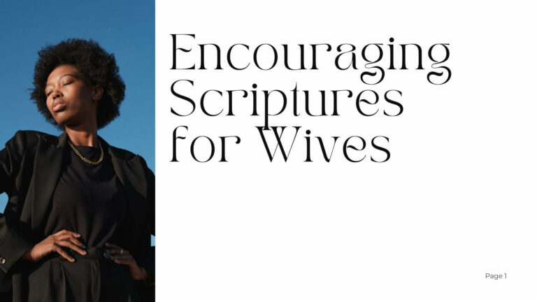 Encouraging bible verses for Wives