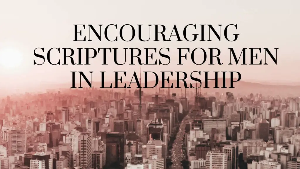 bible verses for men in leadership